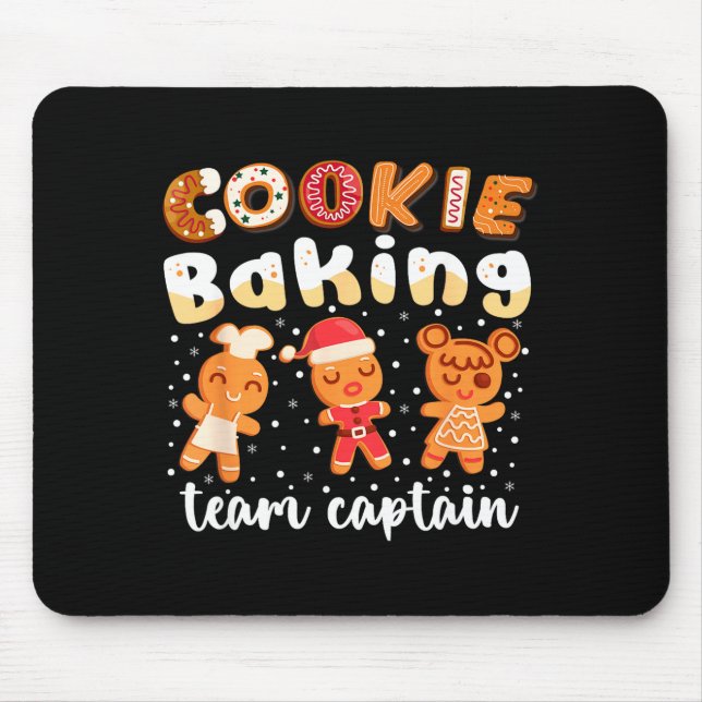 Cookie Baking Team Captain Christmas Gingerbread F Mouse Mat (Front)