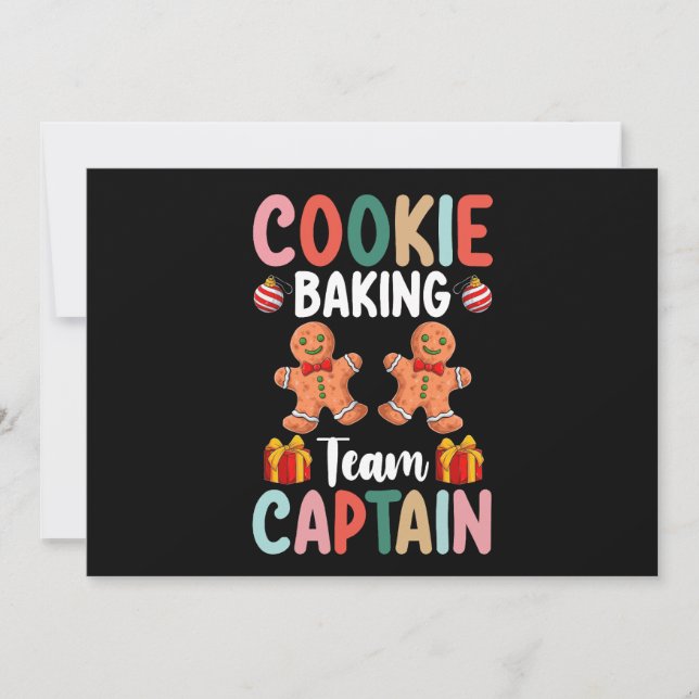 Cookie Baking Team Captain Family Christmas Invitation (Front)