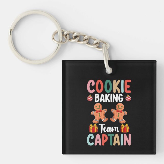 Cookie Baking Team Captain Family Christmas Key Ring (Front)