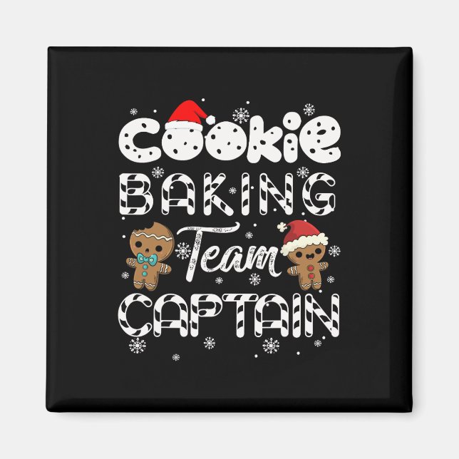 Cookie Baking Team Captain Gingerbread Christmas  Magnet (Front)