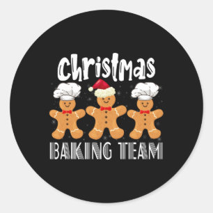 Cookie Baking Team Crew Xmas Family Matching Group Classic Round Sticker