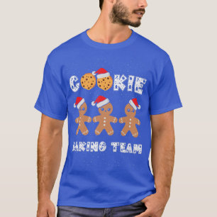 Cookie Baking Team Gingerbread Men with Xmas Hats  T-Shirt