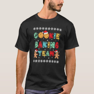 Cookie Baking Team Gingerbread Men With Xmas Hats  T-Shirt