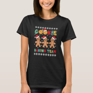 Cookie Baking Team Gingerbread Men With Xmas Hats T-Shirt