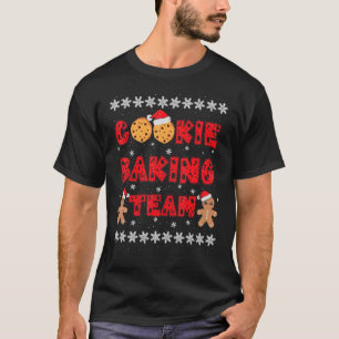 Cookie Baking Team Gingerbread Men with Xmas Hats  T-Shirt