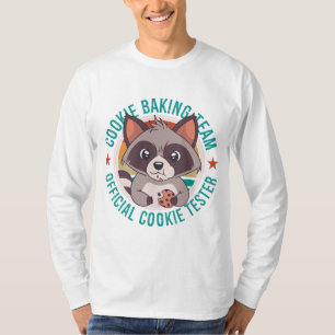 Cookie Baking Team Official Cookie Tester Racoon T-Shirt