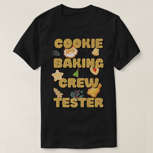 Cookie Baking Team Tester  Captain Cute Family Mat T-Shirt (Design Front)