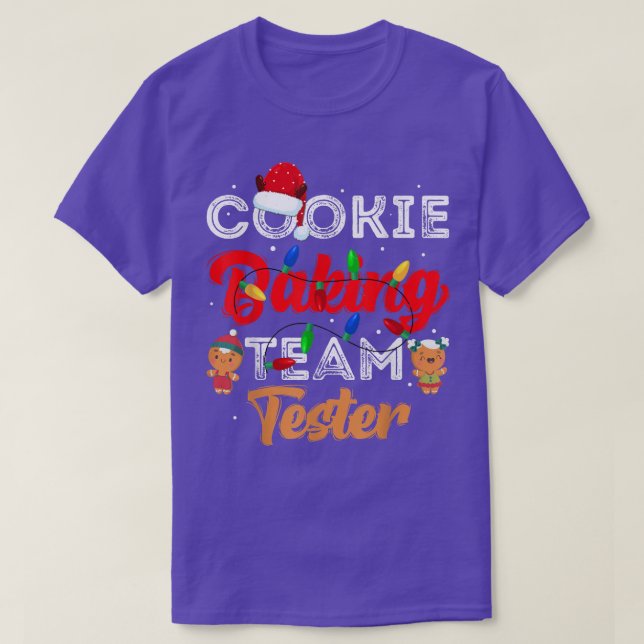 Cookie Baking Team Tester Cute Gingerbread Merry C T-Shirt (Design Front)