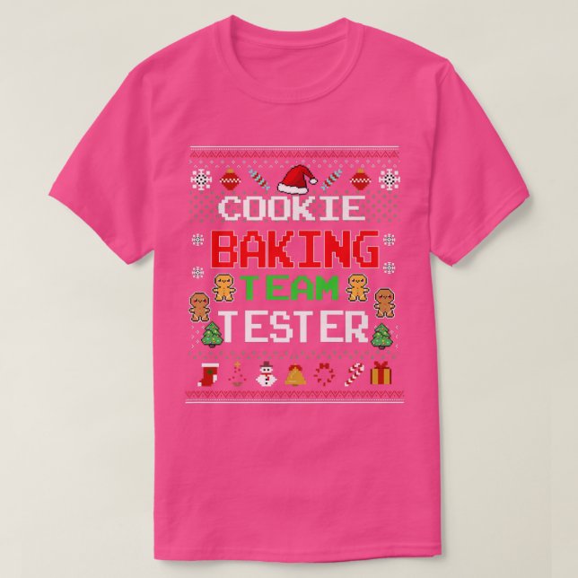 Cookie Baking Team Tester Gingerbread Christmas Ug T-Shirt (Design Front)