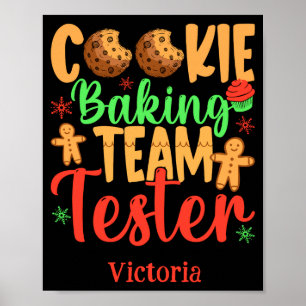 Cookie Baking Team Tester Name Holiday Toddler T S Poster
