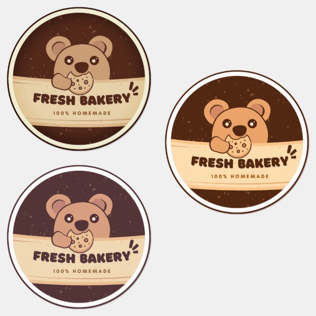 Cookie Bear Handmade Food Labels Logo (Group)