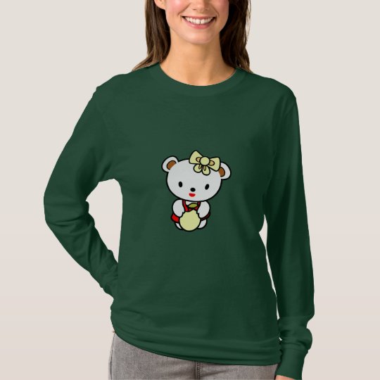 Cookie Bear Womens Long Sleeve Shirt