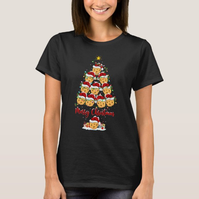 Cookie Biscuit Christmas Tree Lights  Cookie Xmas T-Shirt (Front)