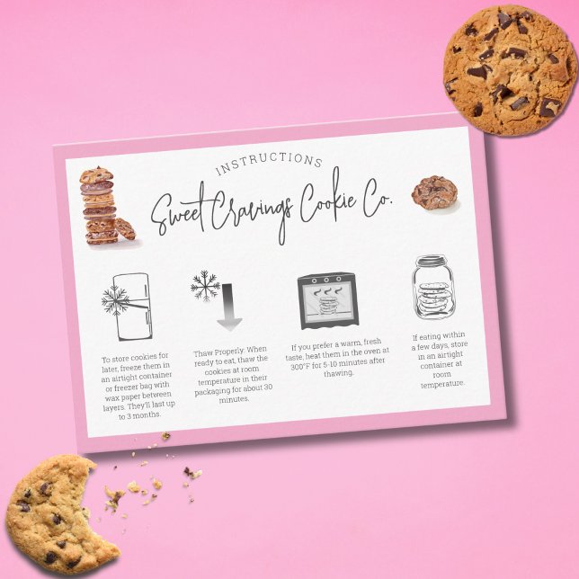 Cookie Care Instructional  Business Card (Creator Uploaded)