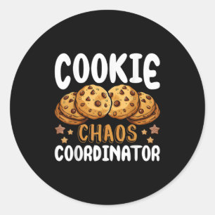 Cookie Chaos Coordinator Classic Round Sticker