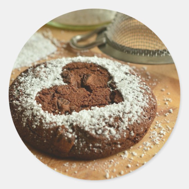 Cookie Chocolate  Classic Round Sticker (Front)