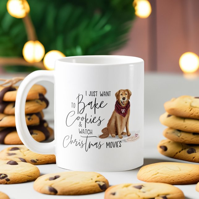 Cookie & Christmas Movies Naughty Dog Watercolor Coffee Mug (Cookie & Christmas Movies Naughty Dog Watercolor Coffee Mug)