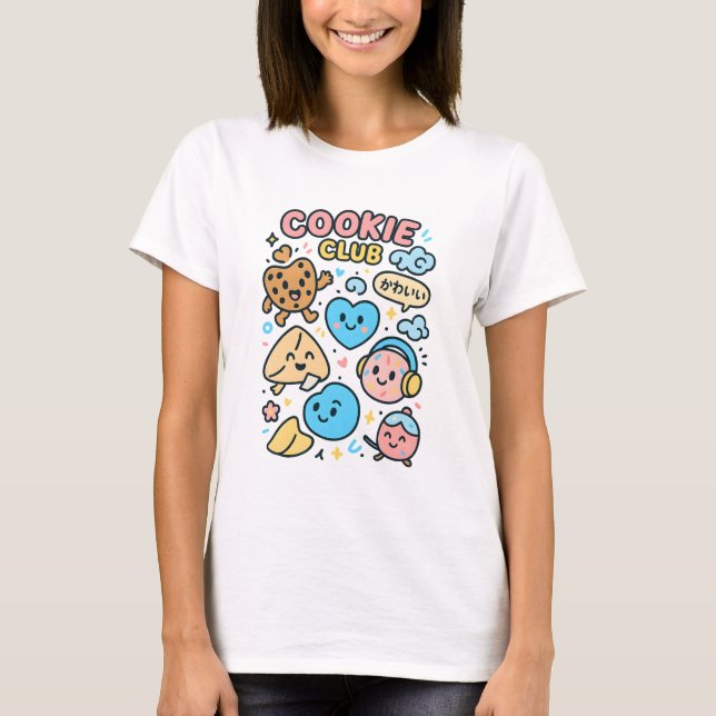 Cookie Club Kawaii – Sweet Squad, Soft Crunch T-Shirt (Front)