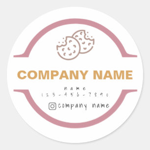 Cookie Company Logo Classic Round Sticker