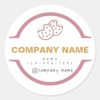 Cookie Company Logo Classic Round Sticker