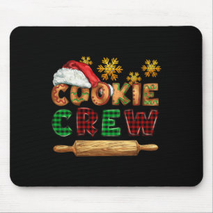 Cookie Crew  Buffalo Plaid Christmas Baking Pajama Mouse Mat
