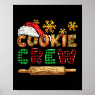 Cookie Crew Buffalo Plaid Christmas King Pyjamas Poster