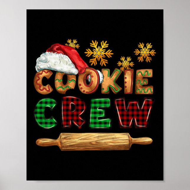 Cookie Crew Buffalo Plaid Christmas King Pyjamas  Poster (Front)
