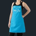 Cookie Crew Heart Holiday Blue Christmas Apron<br><div class="desc">The ideal apron for all of your holiday Christmas baking! Cute heart and leaf design with your monogrammed name. Fun typography says "Cookie Crew". Perfect for those that bake,  frost,  decorate or lick the spoon! Fun and festive holiday blue and white colours.</div>