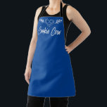 Cookie Crew Heart Holiday Blue Christmas Apron<br><div class="desc">The ideal apron for all of your holiday Christmas baking! Cute heart and leaf design with your monogrammed name. Fun typography says "Cookie Crew". Perfect for those that bake,  frost,  decorate or lick the spoon! Fun and festive holiday blue and white colours.</div>