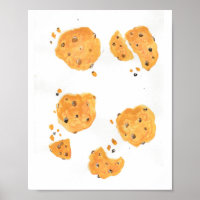 Cookie Crunch Watercolor Poster