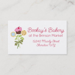cookie cupcake bouquet baking business cards