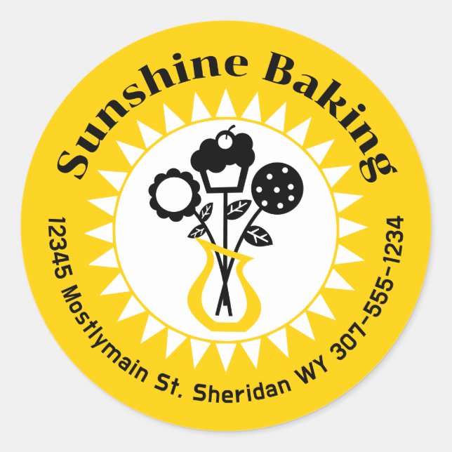 cookie cupcake bouquet baking gift tag stickers 3 (Front)