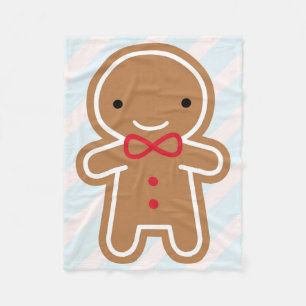 Cookie Cute Gingerbread Man Fleece Blanket
