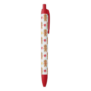 Cookie Cute Gingerbread Men Black Ink Pen