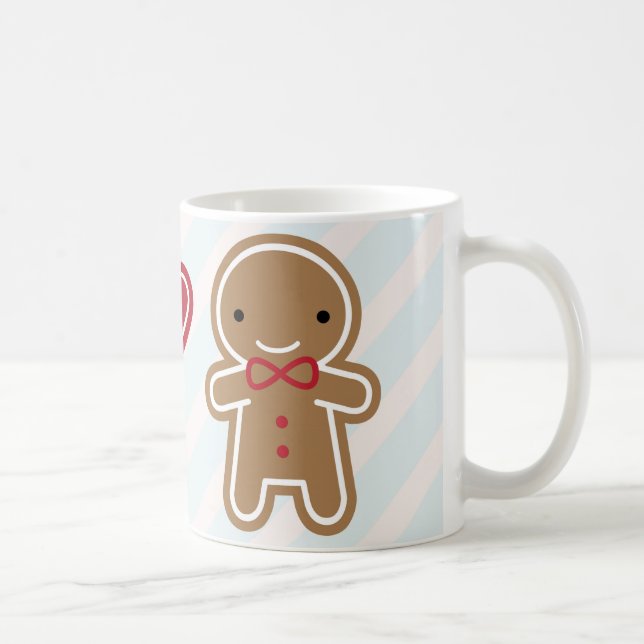Cookie Cute Kawaii Gingerbread Couple Coffee Mug (Right)