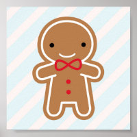 Cookie Cute Kawaii Gingerbread Man