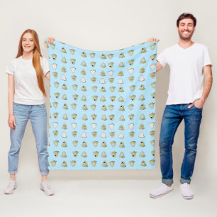 Cookie Cutout Patterns Fleece Blanket