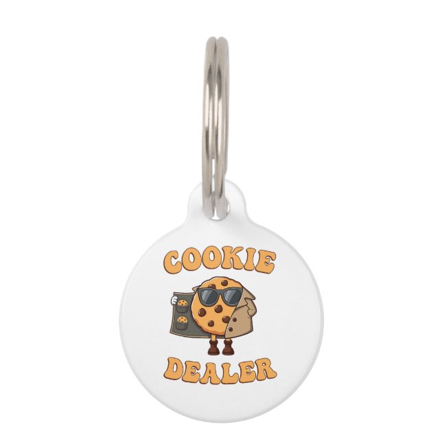 Cookie Dealer Funny Baking Pet Tag (Front)