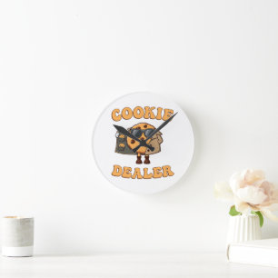 Cookie Dealer Funny Baking Round Clock