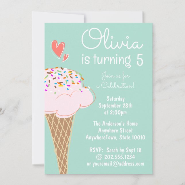 Cookie Decorating Birthday Party Invitation (Front)