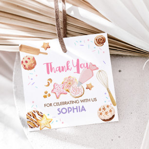 Cookie Decorating Birthday Party Square Favour Tags