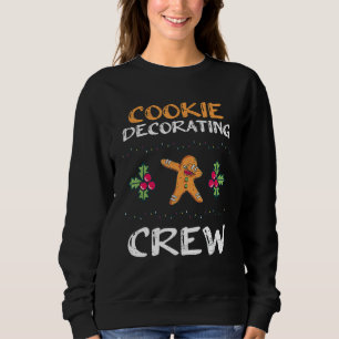 Cookie Decorating Crew Christmas Dabbing Gingerbre Sweatshirt