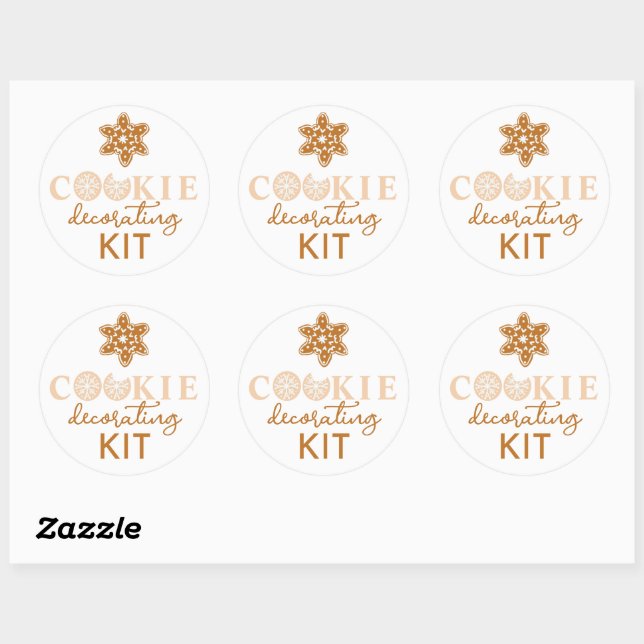 Cookie Decorating Kit Holiday Party Classic Round Sticker (Sheet)