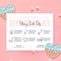Cookie Decorating Kit Instructions Blush Pink Logo