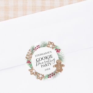 Cookie Decorating Party Classic Round Sticker