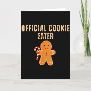 Cookie Eater Funny Christmas Couples Matching Card