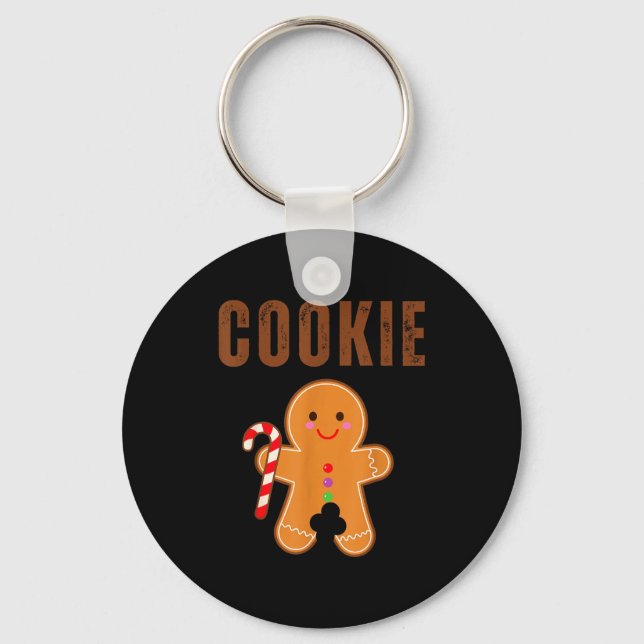 Cookie Eater Funny Christmas Couples Matching  Key Ring (Front)