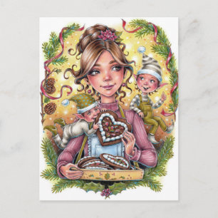 Cookie Elves Postcard