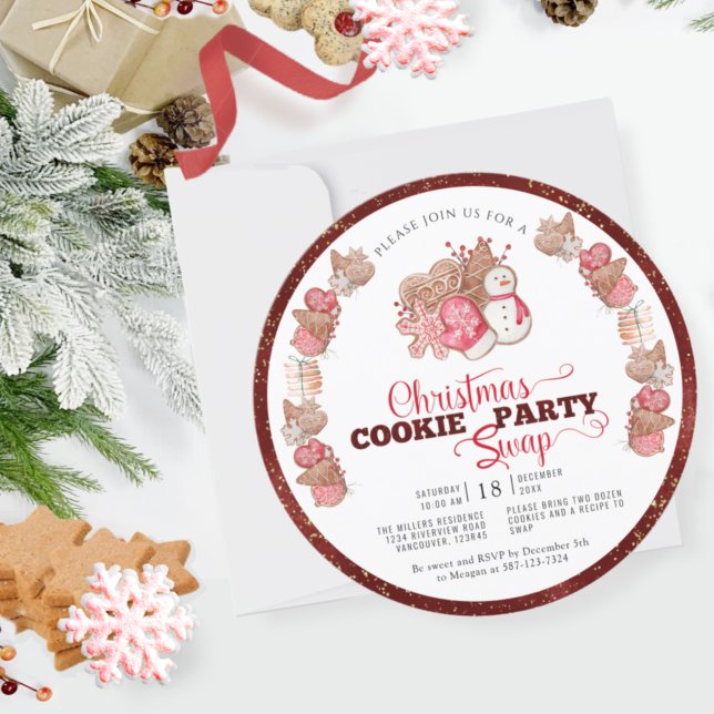 Cookie Exchange, Cookie Swap Christmas Party Invitation (Creator Uploaded)