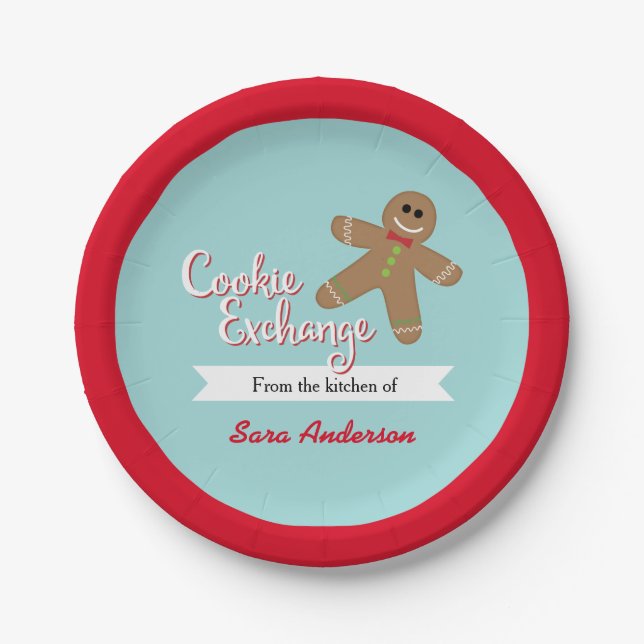 Cookie Exchange, From the kitchen of, Personalised Paper Plate (Front)